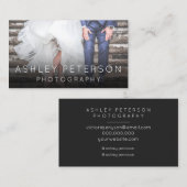 Carte De Visite Typographie minimale de photographie moderne de (Devant / Derrière)