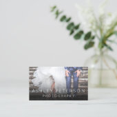 Carte De Visite Typographie minimale de photographie moderne de (Debout devant)