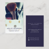 Carte De Visite Typographie minimale de photographie simple de (Devant / Derrière)