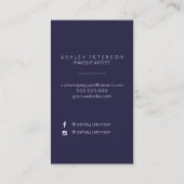 Carte De Visite Typographie minimale de photographie simple de (Dos)