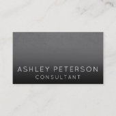 Carte De Visite Typographie minimale d'ombre gris noir de ciment (Devant)
