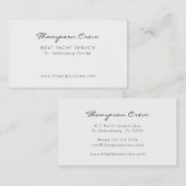 Carte De Visite Typographie minimale nautique équipage de voilier (Devant / Derrière)