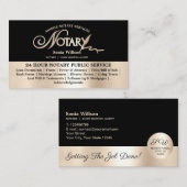 Carte De Visite Typographie Mobile Notaire & Loan Signature Agent (Devant / Derrière)