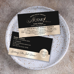 Carte De Visite Typographie Mobile Notaire & Loan Signature Agent