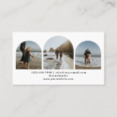 Carte De Visite Typographie moderne 3 Photographe d'arc photo (Dos)