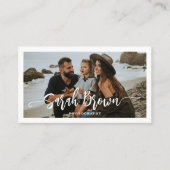 Carte De Visite Typographie moderne 3 Photographe d'arc photo (Devant)