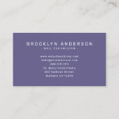 Carte De Visite Typographie moderne Artiste à ongles (Dos)