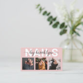 Carte De Visite Typographie moderne Artiste à ongles (Debout devant)