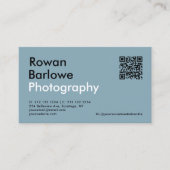 Carte De Visite Typographie moderne audacieuse Photographie unique (Devant)