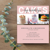 Carte De Visite Typographie moderne Baker Cake Shop