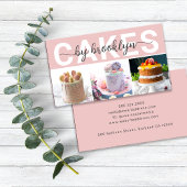 Carte De Visite Typographie moderne Baker Cake Shop