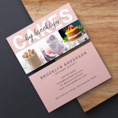 Carte De Visite Typographie moderne Baker Cake Shop