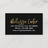 Carte De Visite Typographie moderne Beauté Maquillage Artiste Lash (Dos)