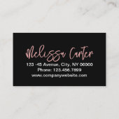 Carte De Visite Typographie moderne Beauté Maquillage Artiste Lash (Dos)