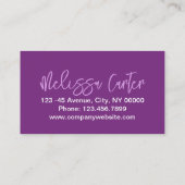 Carte De Visite Typographie moderne Beauté Maquillage Artiste Lash (Dos)