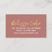 Carte De Visite Typographie moderne Beauté Maquillage Artiste Lash (Dos)