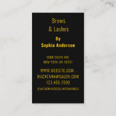 Carte De Visite Typographie moderne Brosses Lashes Tech (Dos)