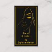 Carte De Visite Typographie moderne Brosses Lashes Tech (Devant)