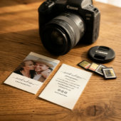 Carte De Visite Typographie Moderne de Script Photographie