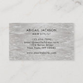 Carte De Visite Typographie moderne élégante Cheveux par nom Faux  (Dos)