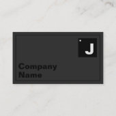 Carte De Visite Typographie moderne Gras Monogramme QR Code (Dos)