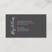 Carte De Visite Typographie moderne "LASHES by" lash artiste (Dos)