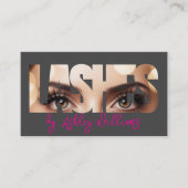 Carte De Visite Typographie moderne "LASHES by" lash artiste (Devant)