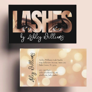 Carte De Visite Typographie moderne "LASHES by" lash artiste