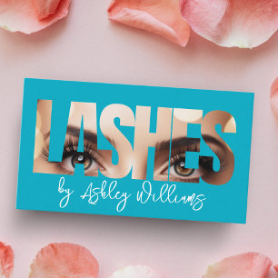 Carte De Visite Typographie moderne "LASHES by" lash artiste