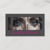 Carte De Visite Typographie moderne "LASHES by" lash artiste (Devant)