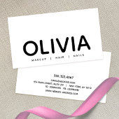 Carte De Visite Typographie moderne noir blanc