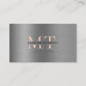 Carte De Visite Typographie moderne Orange Metallic Code QR (Devant)
