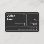 Carte De Visite Typographie moderne Scannable QR Code Hello (Dos)