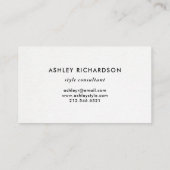 Carte De Visite Typographie moderne simple | bonjour (Dos)