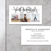 Carte De Visite Typographie moderne Yoga Instructeur