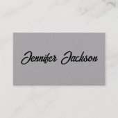 Carte De Visite Typographie noir et gris minimal neutre (Devant)