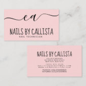 Carte De Visite Typographie noire minimale simple technologie à on (Devant / Derrière)