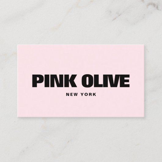 Carte De Visite Typographie noire moderne Bold (Devant)