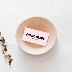 Carte De Visite Typographie noire moderne Bold