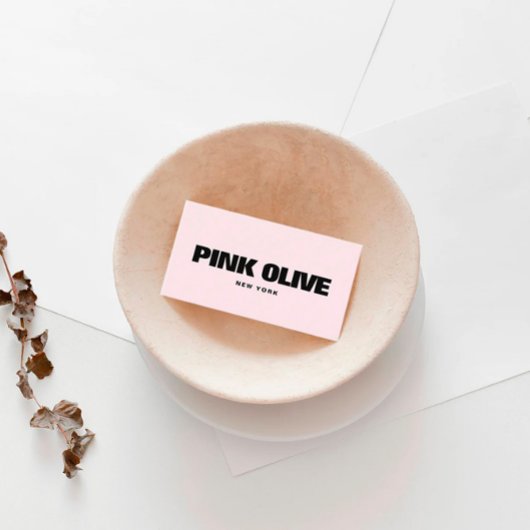 Carte De Visite Typographie noire moderne Bold