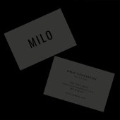 Carte De Visite Typographie Noire professionnelle moderne Classy L