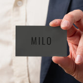 Carte De Visite Typographie Noire professionnelle moderne Classy L