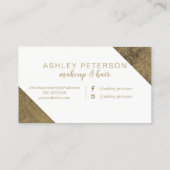 Carte De Visite Typographie nommée de maquillage de cheveux blancs (Dos)