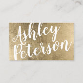 Carte De Visite Typographie nommée de maquillage de cheveux blancs (Devant)