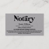 Carte De Visite Typographie Notaire Agent de signature de prêt pub (Devant)