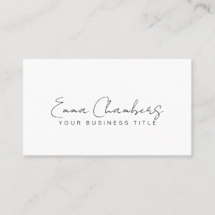 Carte De Visite Typographie professionnelle simple minimaliste
