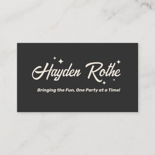 Carte De Visite Typographie rétro Code QR noir (Devant)