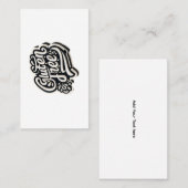 Carte De Visite Typographie Rétro Sans Gluten Graphique de Script (Devant / Derrière)