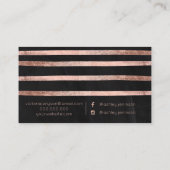 Carte De Visite Typographie rose de maquillage de cheveux de (Dos)