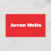 Carte De Visite Typographie rouge moderne (Devant)